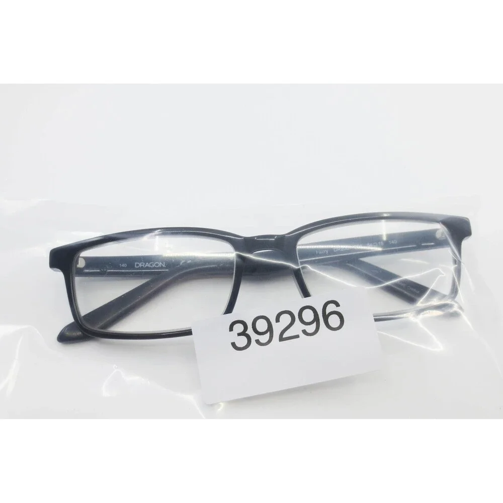 Dragon Harry DR200 001 Black Rectangular Eyeglasses Frames 54-18-140 Mens Womens